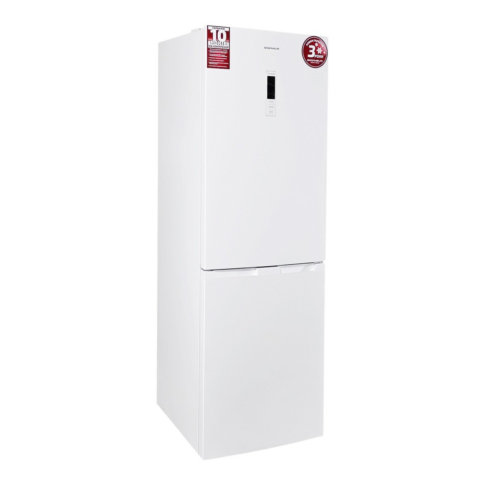 Холодильник BRH-N185D60W (no frost, нижня мороз., дісплей, 185см, білий ) (GRUNHELM)